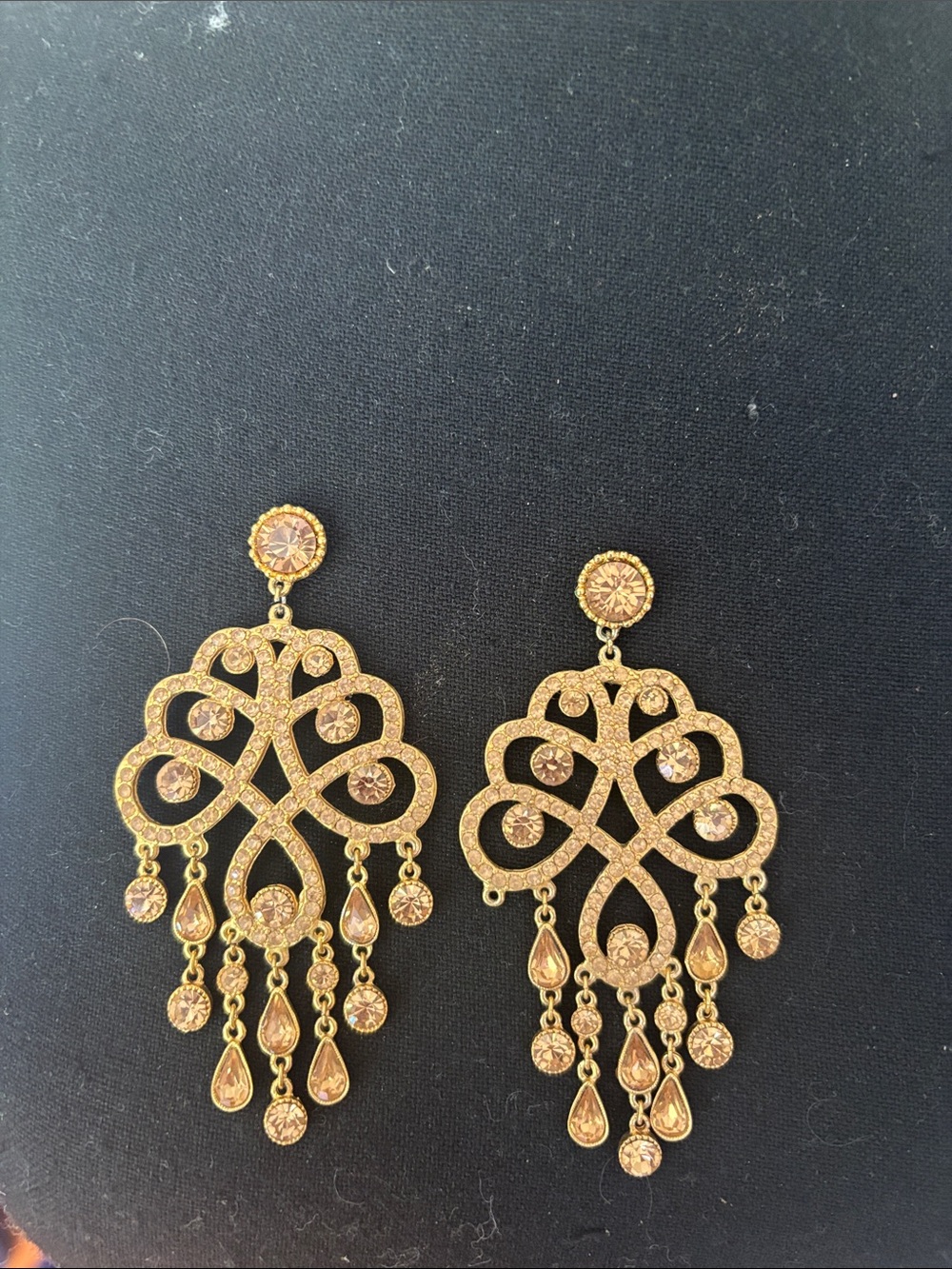 Gold Filigree Dangle Earrings - Elegant Women's Jewelry